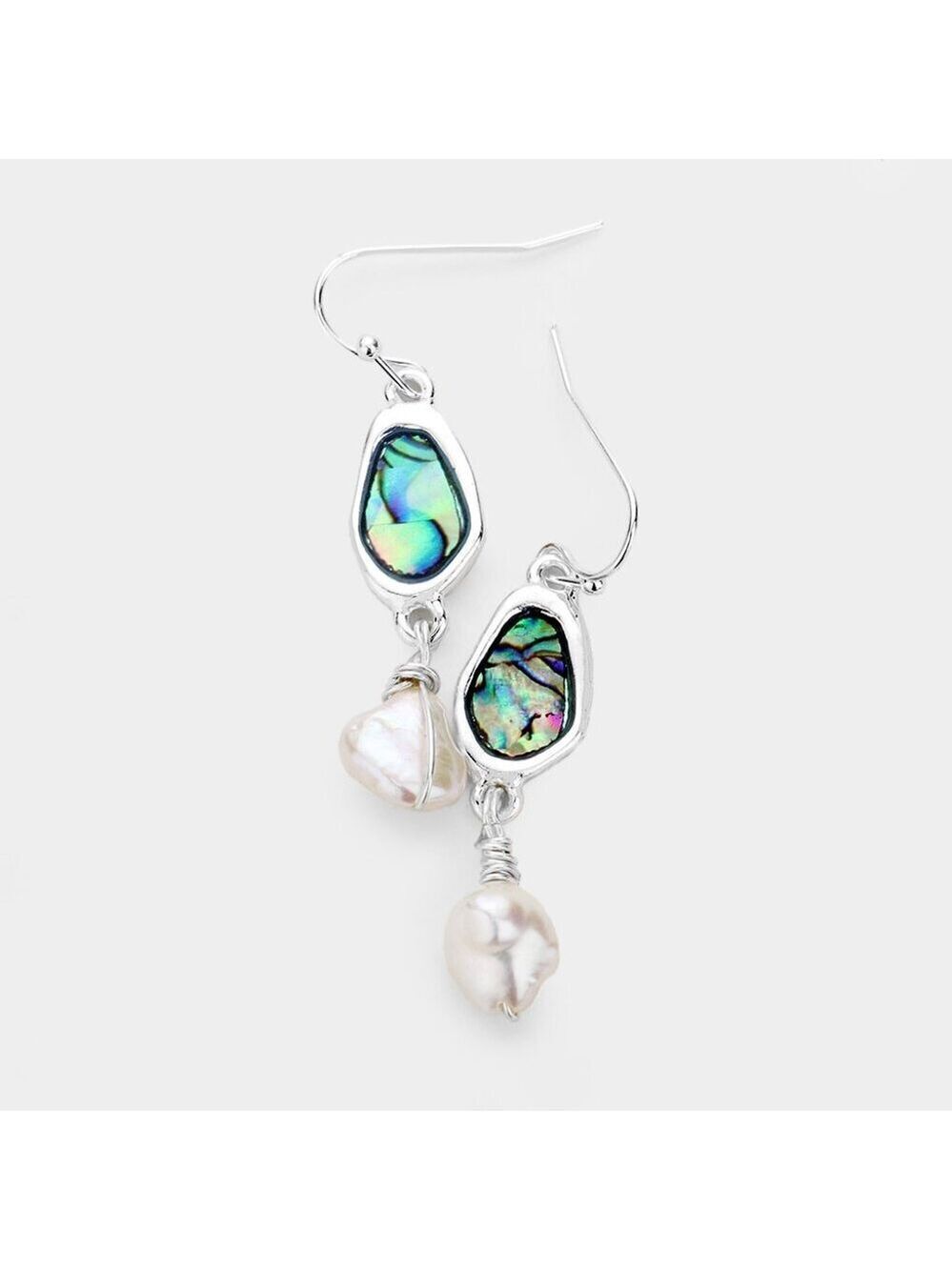 NEW Abalone Pearl Drop Earrings